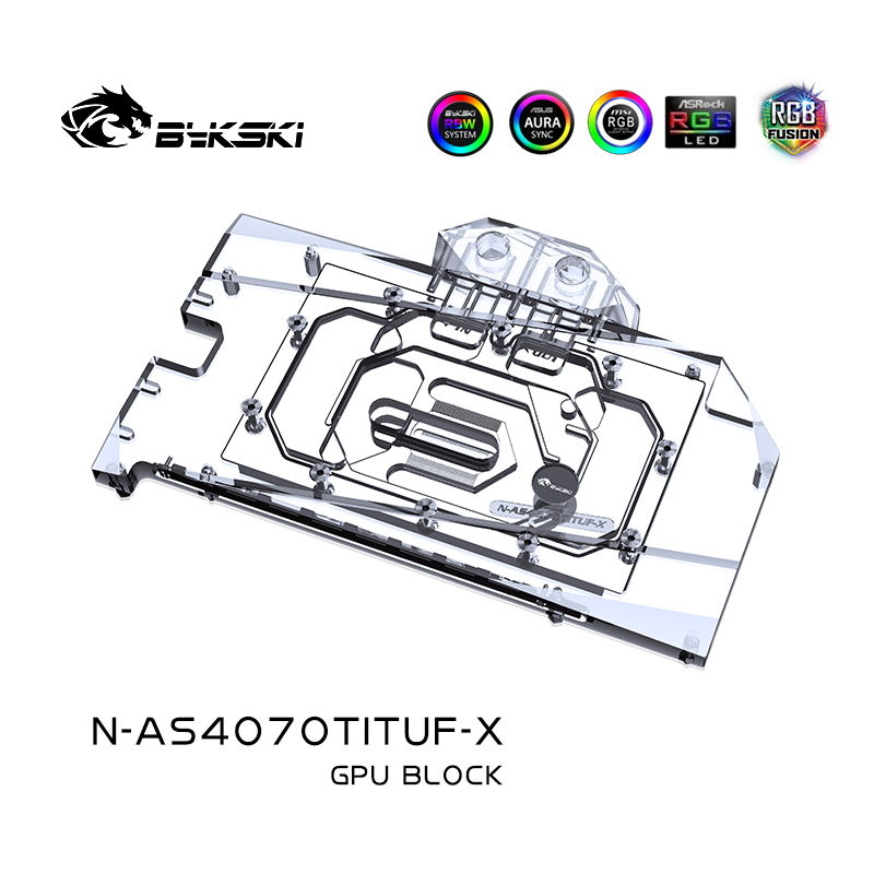 Bykski N-AS4070TITUF-X 显卡水冷头 华硕 GeForce RTX 4070 Ti - 图1