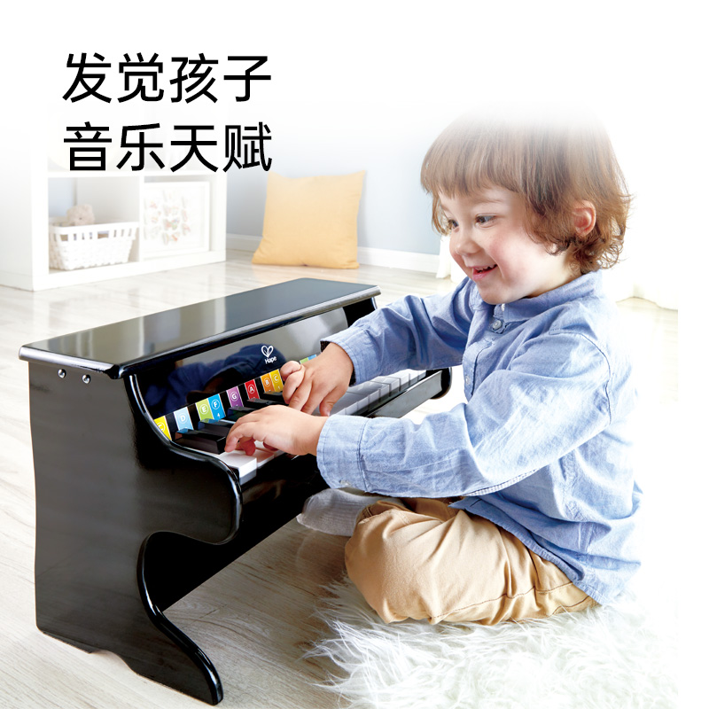 Hape25键机械钢琴家用音乐启蒙3-10岁宝宝木质婴幼儿益智玩具迷你 - 图1