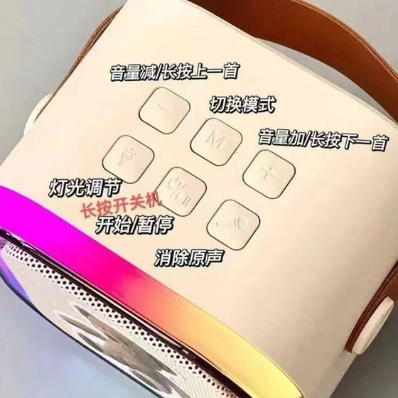 Microphone and audio integrated microphone home karaoke wireless bluetooth speaker singing children karaoke small family KTV