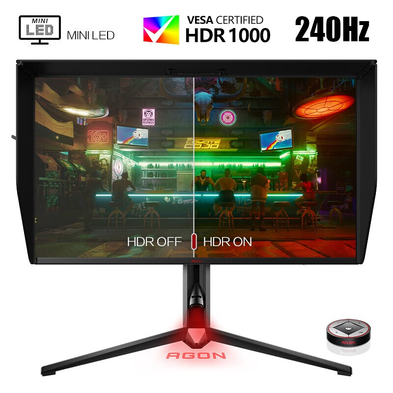 AOC AG274QZM 27英寸IPS屏2K 240Hz Mini LED电竞显示器HDR1000 - 图3