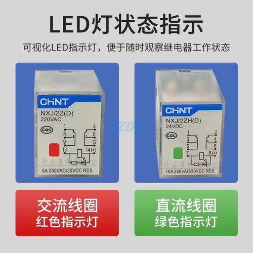 正泰小型继电器NXJ/2Z4Z3Z(D)24VDCAC220V8脚交流中间继电器 - 图3