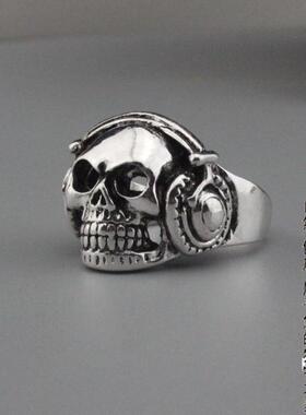 非主流骷髅耳机朋克风夜店戒指