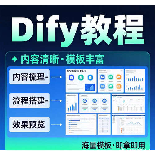 Dify智能应用实战课构建agent智能体工作流大模型部署视频教程 - 图0