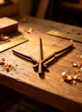 小红书同款时钟DIY材料卡通铅笔DIY手工可爱钟表静音扫描机芯