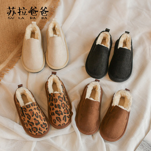 儿童豆豆鞋加绒棉鞋