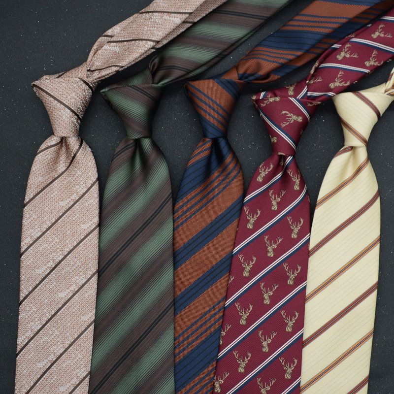 领带男正装韩版英伦欧美风绅士棕色复古8CM手打款上班学生职业装,淘宝优惠券,粉丝福利购,淘宝优惠卷