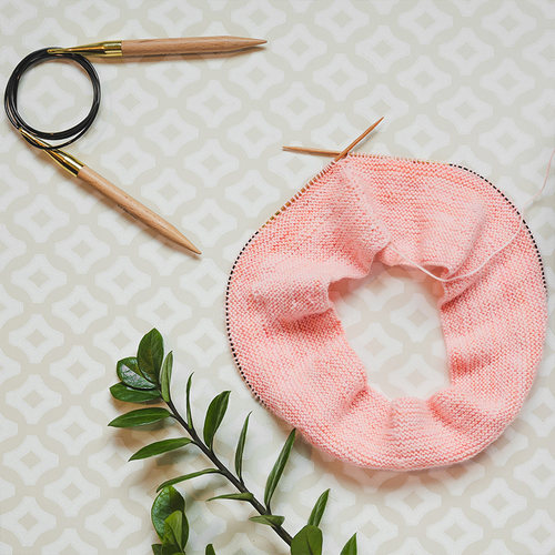 KnitPro Basix Birch 80cm 进口天然桦木环针编织毛衣围巾棒针 - 图2