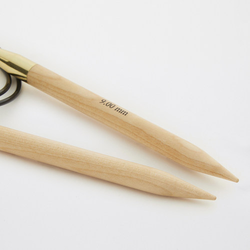 KnitPro Basix Birch 80cm 进口天然桦木环针编织毛衣围巾棒针 - 图0