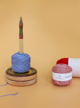 Knitpro进口桦木纱线分配器手工DIY编织辅助工具毛线球固定器