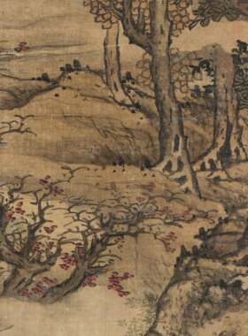 蓝瑛 云壑高逸图 明代山水 墙面装饰 画芯挂轴 美术资源 微喷复制