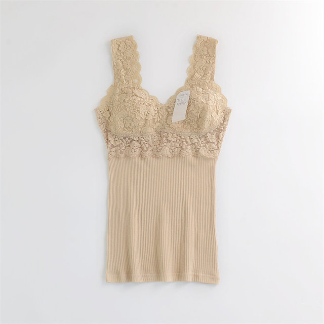 100% ribbed vest ຝ້າຍທີ່ມີຈອກອ່ອນດ້ານໃນ pajama top