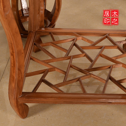 八角桌五件套餐桌椅子茶桌5件实木八角桌镂空雕刻桌子配三角椅凳 - 图2