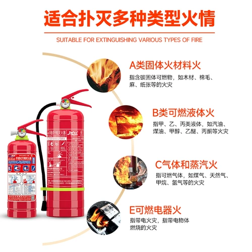绿消 4 килограмма сухого порошкового огнетушителя Коммерческий автомобиль ручной автомобиль -магазин 1 кг2 кг для складской фабрики