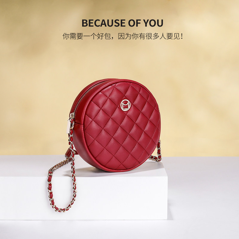 somay红色2020新款ins小链条包包 somay女士包袋