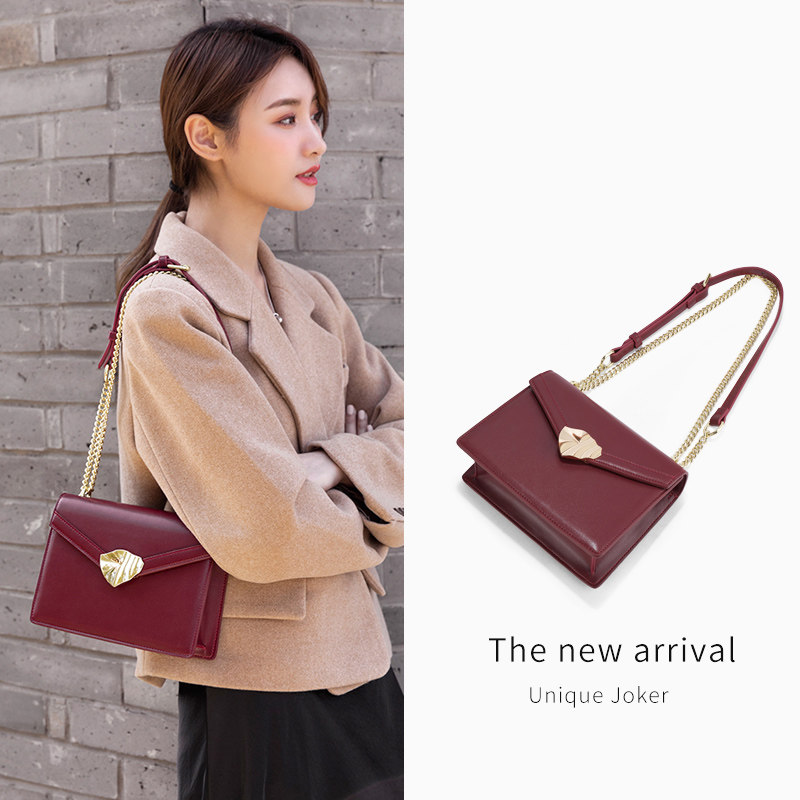 somay新款2020红色单肩ins斜挎包 somay女士包袋