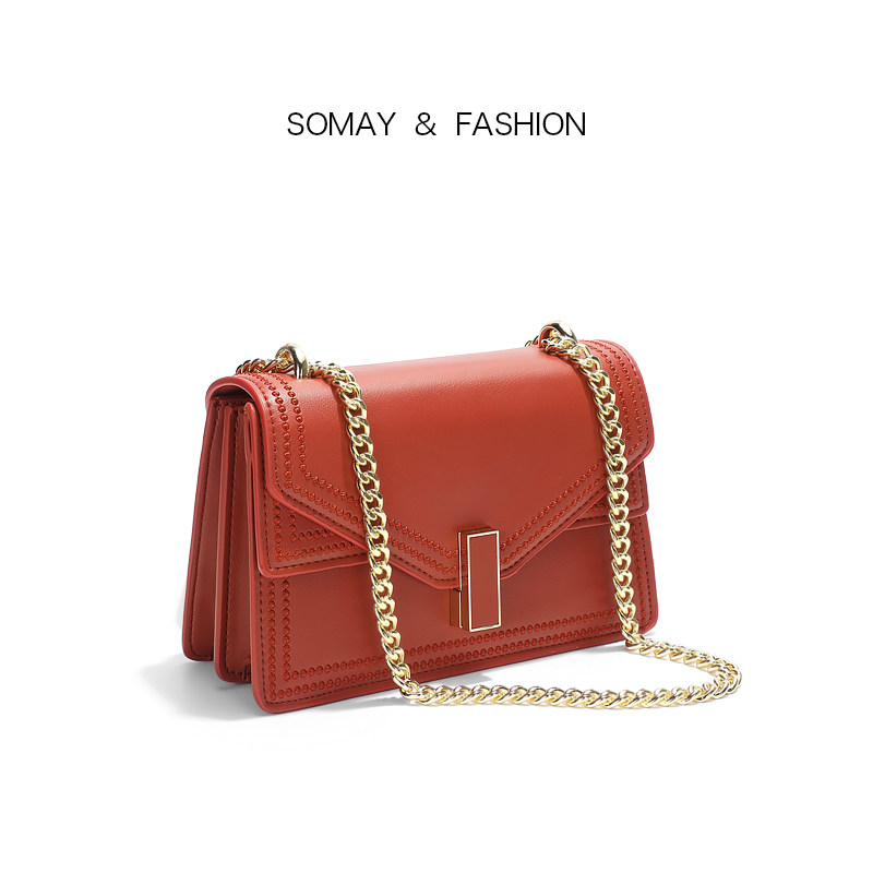 somay 2020新款潮白色单肩小斜挎包 somay女士包袋