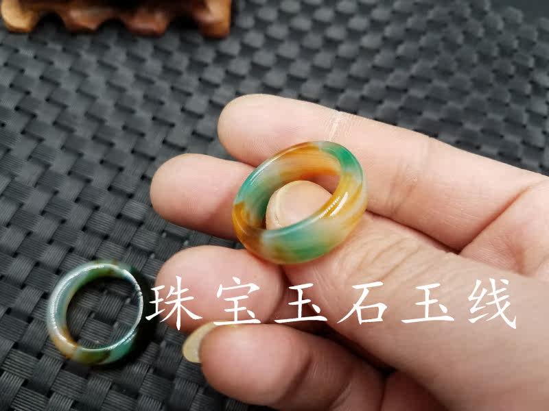 新款精美天然玉石a货玛瑙玉髓戒指三彩玉石戒指玛瑙指环戒指,淘宝优惠券,粉丝福利购,淘宝优惠卷