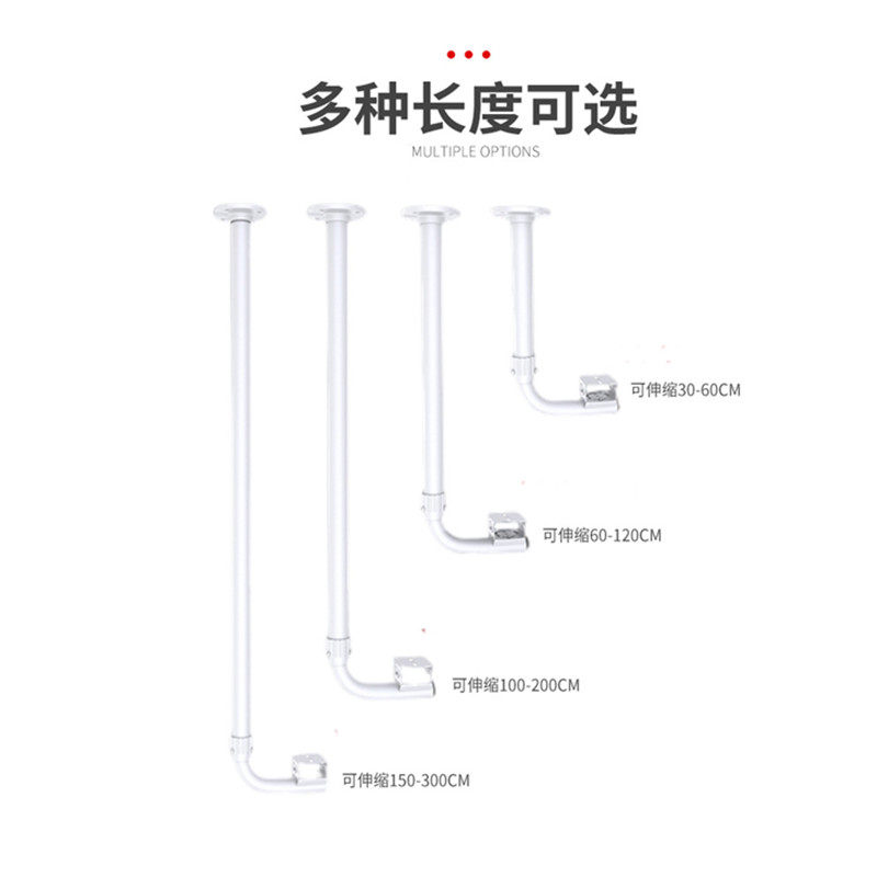 L型吊装监控摄像机支架鸭嘴U型杆地铁站机场高铁站台视频监控专用