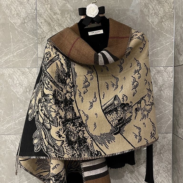 经典欧美风加厚格子战马双面仿羊绒围巾女冬季流苏保暖大披肩围脖,淘宝优惠券,粉丝福利购,淘宝优惠卷