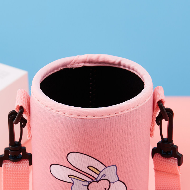 儿童保温杯杯套通用可爱卡通水壶斜挎背带水杯便携防烫防摔保护套,淘宝优惠券,粉丝福利购,淘宝优惠卷