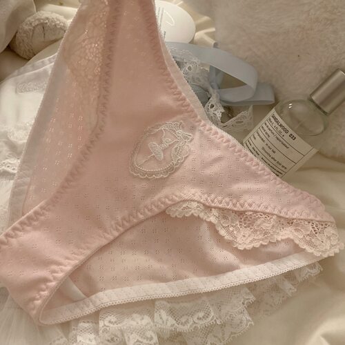 舒适感女士内裤甜系风纯色少女感低腰舒适棉质三角内裤学生平价 - 图2