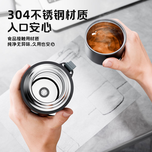 捷安玺保温杯男款公职人员高档水杯2025新款车载商务专用泡茶杯子 - 图3