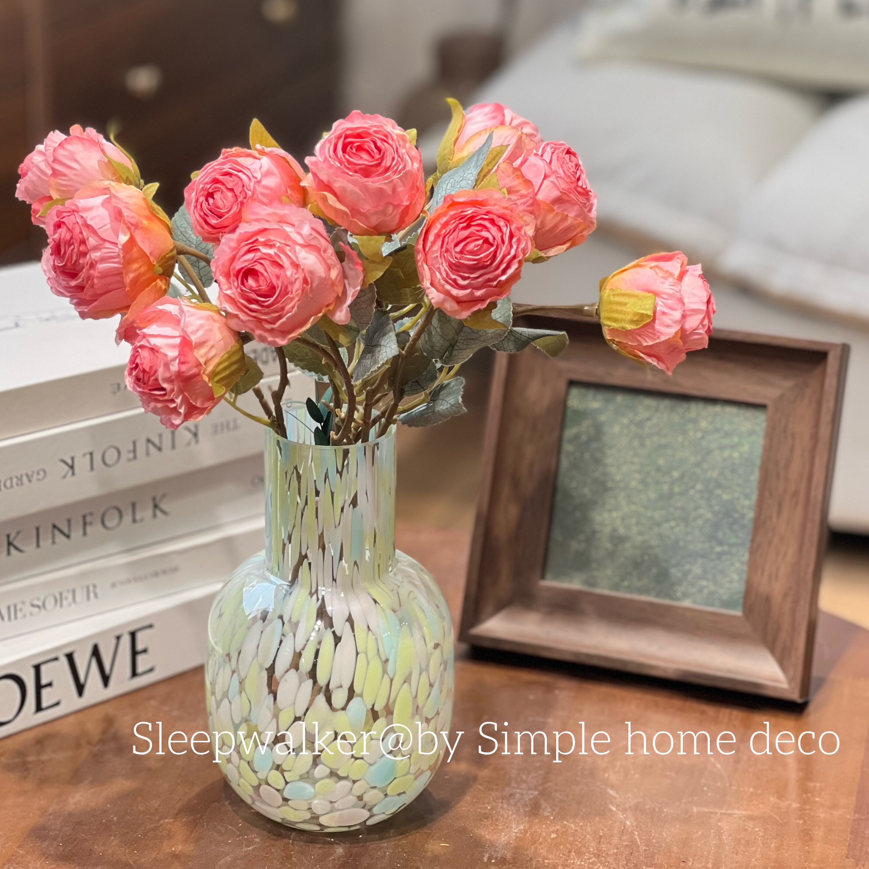 青柠苏打｜青纹花瓶小户型客厅桌面新中式轻奢玻璃插花器装饰摆件,淘宝优惠券,粉丝福利购,淘宝优惠卷