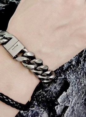 信鑫钛纯钛古巴链男女包邮