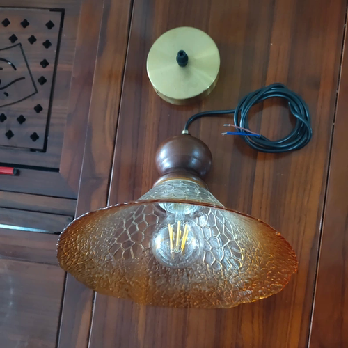 灯饰照明法式复古小吊灯新款中古风浪漫氛围花朵床头可升降吊线灯 - 图0