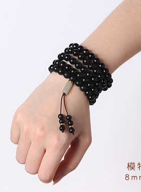 可静心。黑檀木质手串