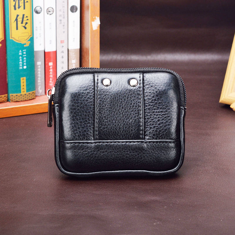 男式穿皮带真皮小腰包头层牛皮香烟零钱包钥匙包折叠手机包证件包,淘宝优惠券,粉丝福利购,淘宝优惠卷