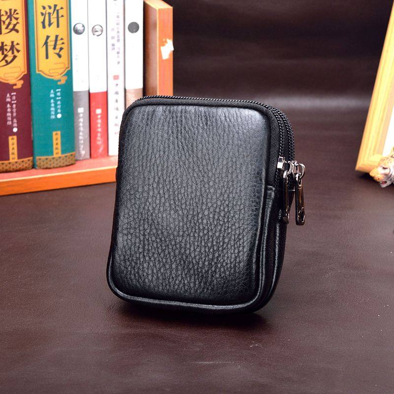 男式穿皮带真皮小腰包头层牛皮香烟零钱包钥匙包折叠手机包证件包,淘宝优惠券,粉丝福利购,淘宝优惠卷