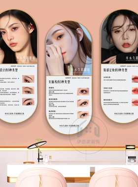 美容院眉眼唇美业美睫纹绣店挂画