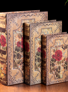 定制新款木质装饰道具仿真书假书