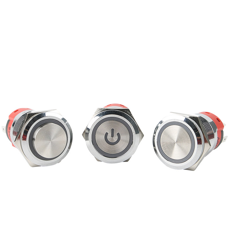 一佳YJ-GQ19B-11金属带灯按钮开关不锈钢LED自复位点动开关19MM,淘宝优惠券,粉丝福利购,淘宝优惠卷