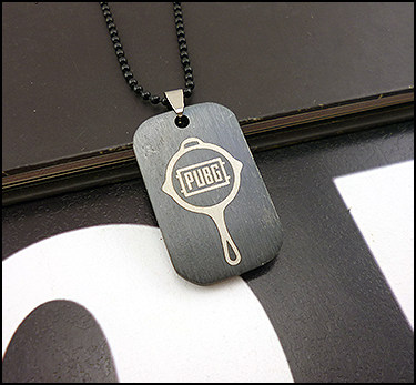 绝地求生钥匙链绝地求生 平底锅项链钥匙扣 pubg吃鸡游戏周边battlegrounds礼物