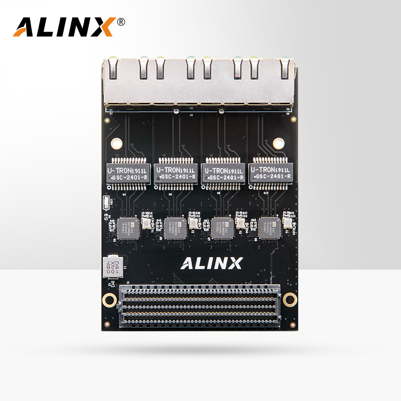 ALINX FPGA开发板配套4路1000M千兆以太网LPC FMC子板子卡FL9031 - 图0