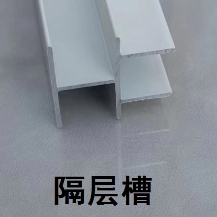 瓷砖橱柜小山槽封边条铝合金靠墙立柱双槽封边全套配件 - 图2