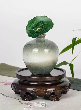 黑檀雕刻底座盆景摆件石头底座实木紫砂茶壶香炉花瓶底座小工艺品