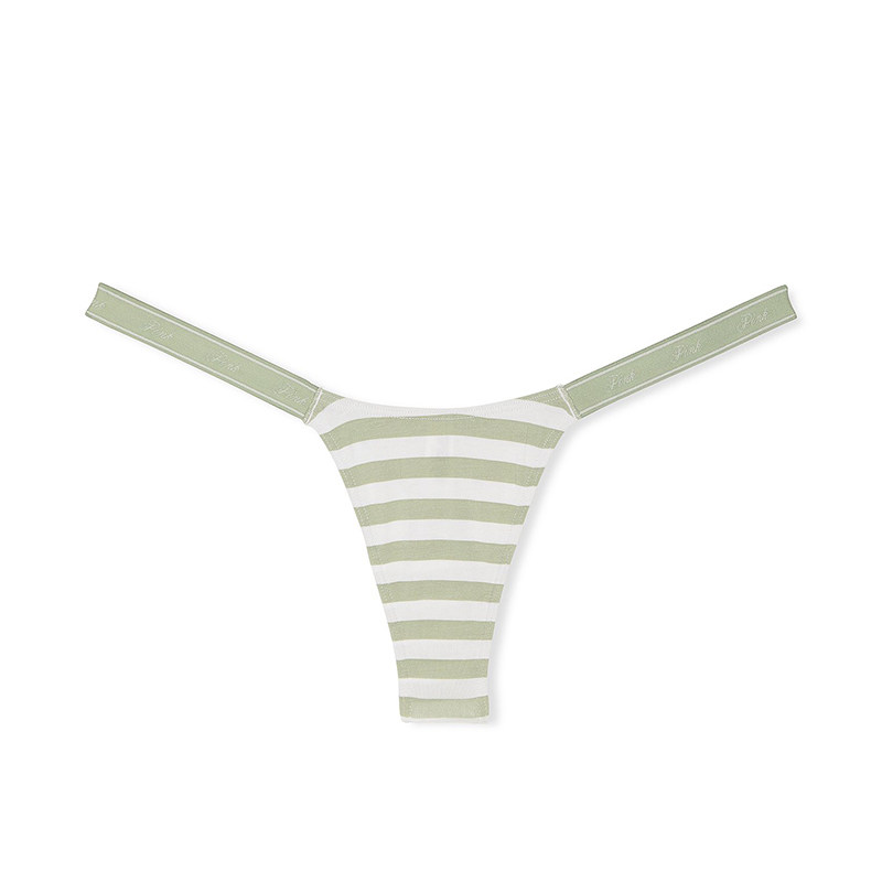 正品现货 维多利亚的秘密 PINK 全棉 logo细带腰 性感无痕低腰T裤,淘宝优惠券,粉丝福利购,淘宝优惠卷