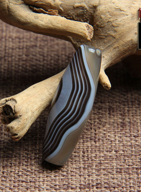 天然缠丝玛瑙虎牙天眼天珠锁骨链