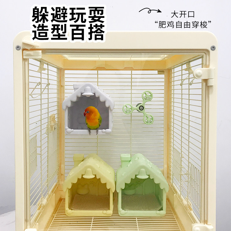 花佰仕雪乡小屋鹦鹉窝鸟房子圣诞新年虎皮牡丹小太阳鸟窝防寒保暖,淘宝优惠券,粉丝福利购,淘宝优惠卷