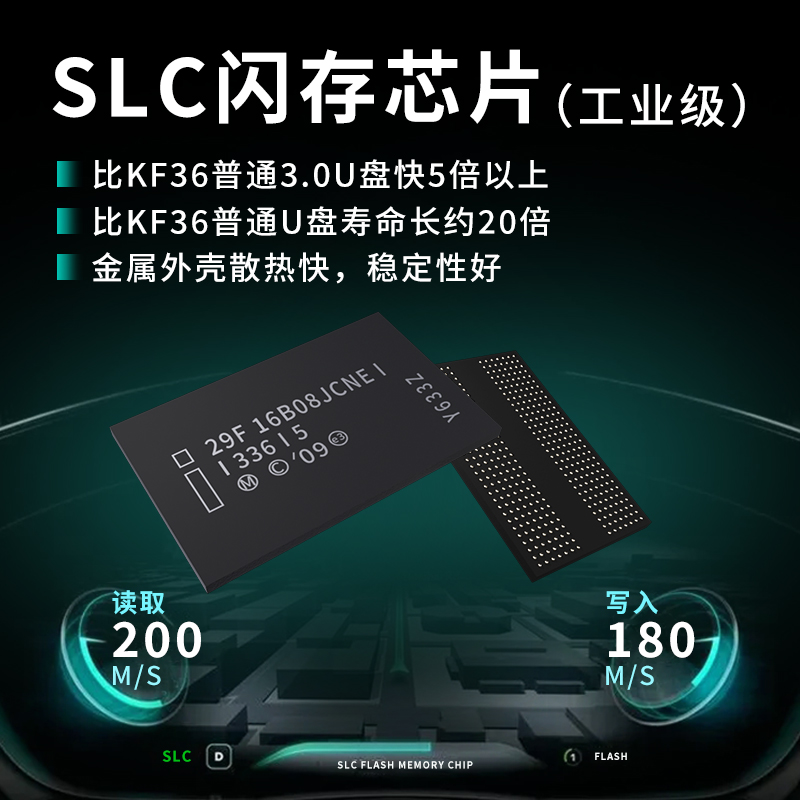 金田U盘32G工业级SLC高速USB3.0金属64g128g企业级MLC商务定制u盘 - 图1