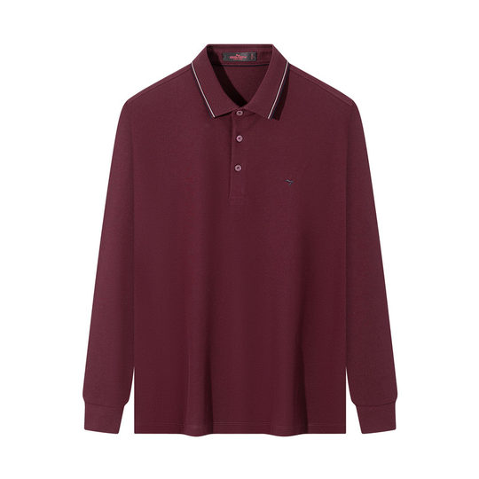 Seven brand men's long-sleeved polo shirt business casual T-shirt