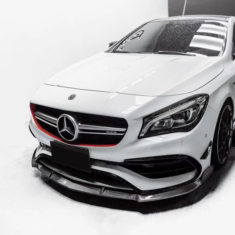 W117 CLA 4MATIC 4驱CLA45 AMG 碳纤维前唇用于奔驰CLA 2017-2019 - 图0