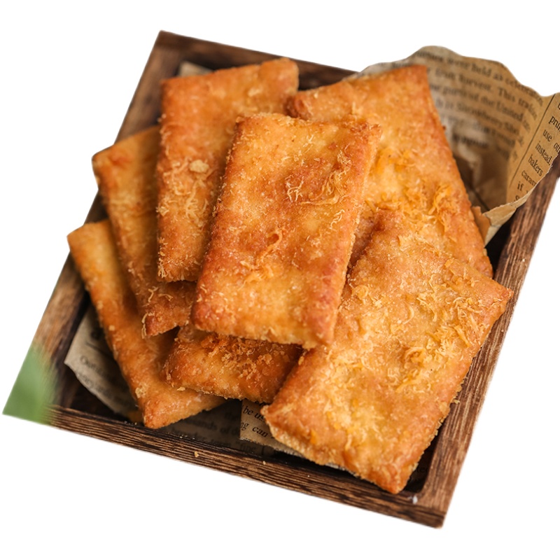 满满肉松！芝士味海盐味肉松脆 千层酥方块饼酥脆糕点 金日良品 - 图3