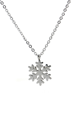 雪花项链女 锁骨链 毛衣链可运动出汗 洗澡带不掉色