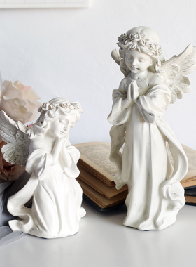 风吟欧式祈祷小天使少女桌面摆件