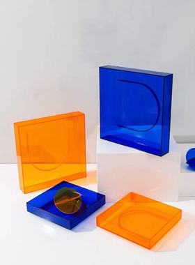 简约现代彩色亚克力收纳装饰摆件