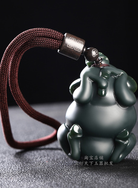 生肖牛手把件新疆和田玉细料把玩